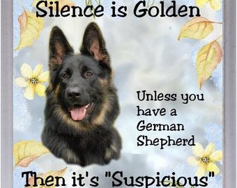 German Shepherd+Rose 'Love You Mum' Single Leather Photo Coaster A AD-GS1RlymSC German Shepherd+Rose 'Love You Mum' Single Leather Photo Coaster A AD-GS1RlymSC