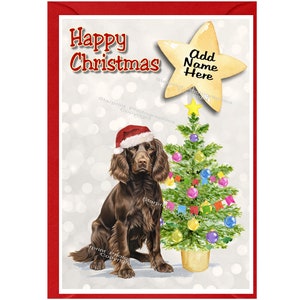 "Arbeits- Cocker Spaniel-Hundeweihnachtskarte (6 "x 4"" - innen leer - mit Umschlag."  Perfekter Artikel für jeden Hundeliebhaber