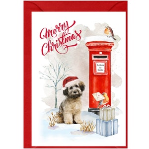 Biglietto di Natale Havanese Dog (6" x 4") Vuoto all'interno - con busta. Articolo perfetto per qualsiasi amante dei cani