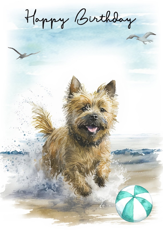Cairn Terrier Make-up Tasche - Canvas, "Just A Girl Who Loves Cairn Terrier", 23x17x5 Cm