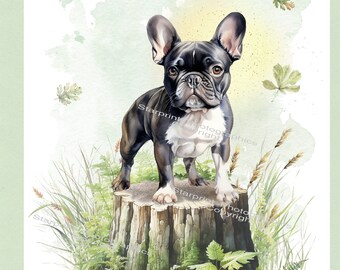 Bulldoggen-Geburtstagskarte Mit Strandmotiv — Premium-Karte Für Hundefans