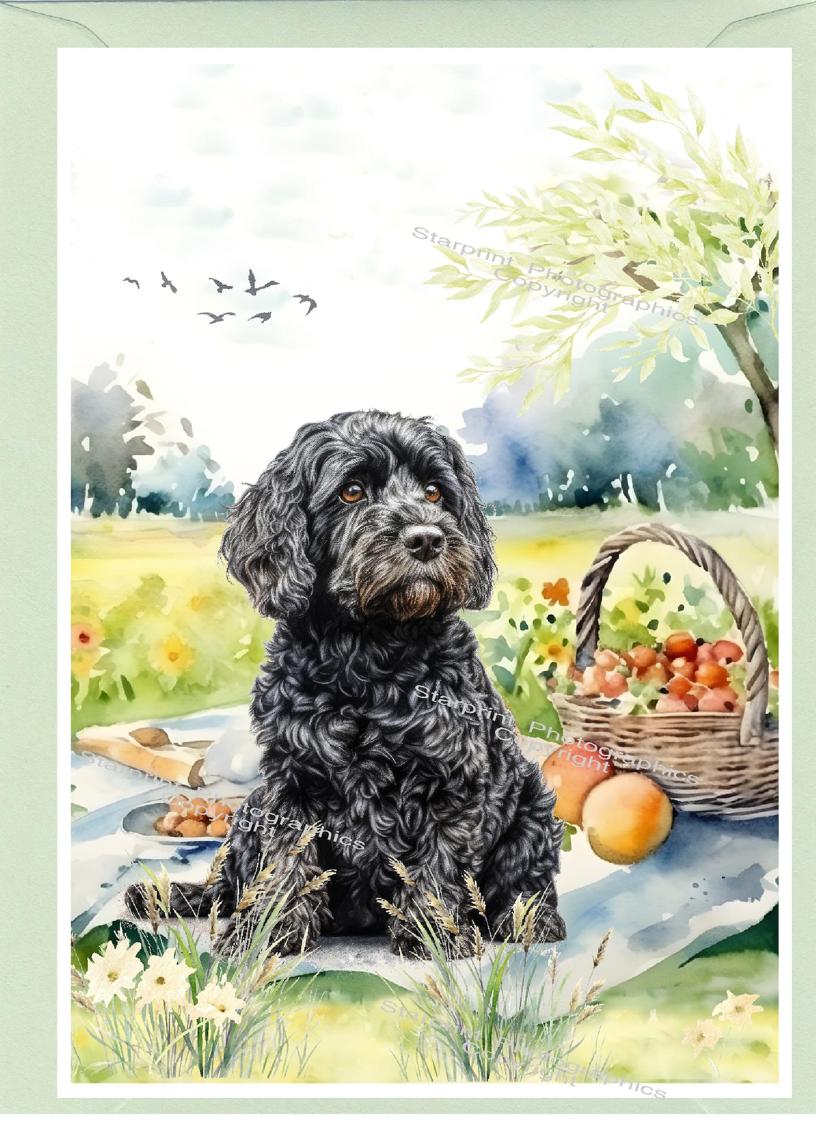 Personalised Cockapoo / Doodle Dog Greetings Card /notelet (6" X 4 ...