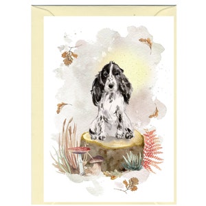 Biglietto di auguri personalizzato per cani Cocker Spaniel/Notelet (6" x 4") con busta - Ideale per ogni occasione. Può essere lasciato vuoto se preferito