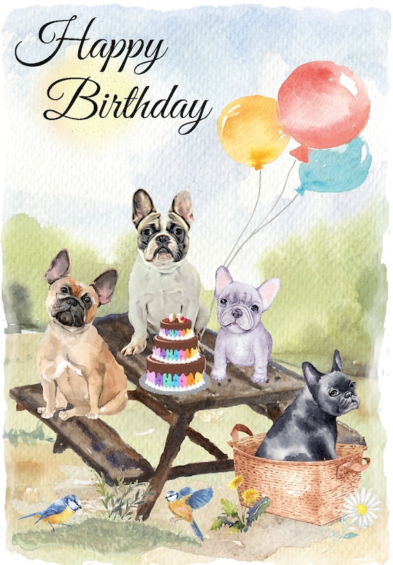 Carte De Voeux Ançaise D'anniversaire Avec Des Ballons Et Des Cadeaux