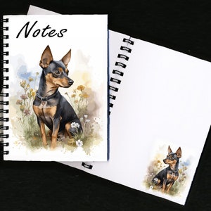 Pinscher nano, nero e marrone, quaderno per cani / blocco note con foto su ogni pagina - Ottimo regalo per qualsiasi amante dei cani