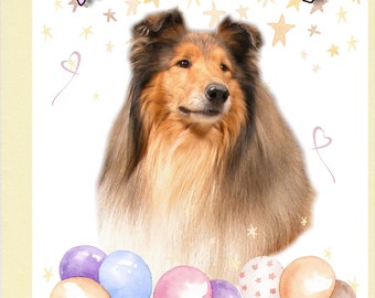 Parto Del Cappello Di Celebrazione Di Buon Compleanno Di Border Collie Del Cucciolo Di Cane