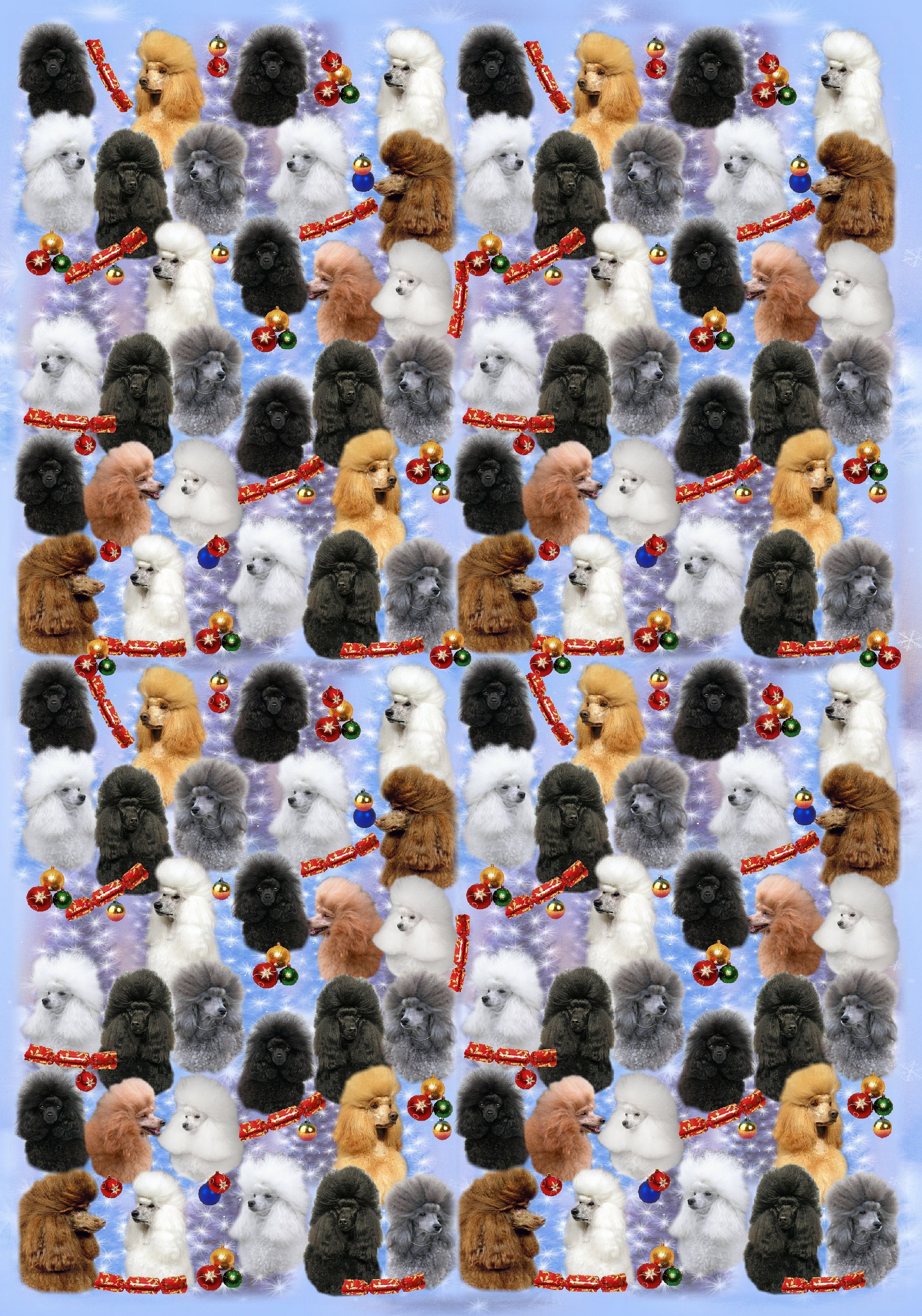 Poodle Dog Christmas Gift Wrapping Paper. One Sheet of Quality Semi Gloss Wrapping Paper. Will Delight Any Dog Lover. Etsy UK
