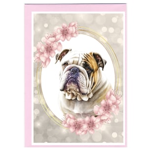 Gepersonaliseerde Bulldog-wenskaart (6 x 4 inch) met envelop: ideaal voor elke gelegenheid. Kan desgewenst leeg worden gelaten