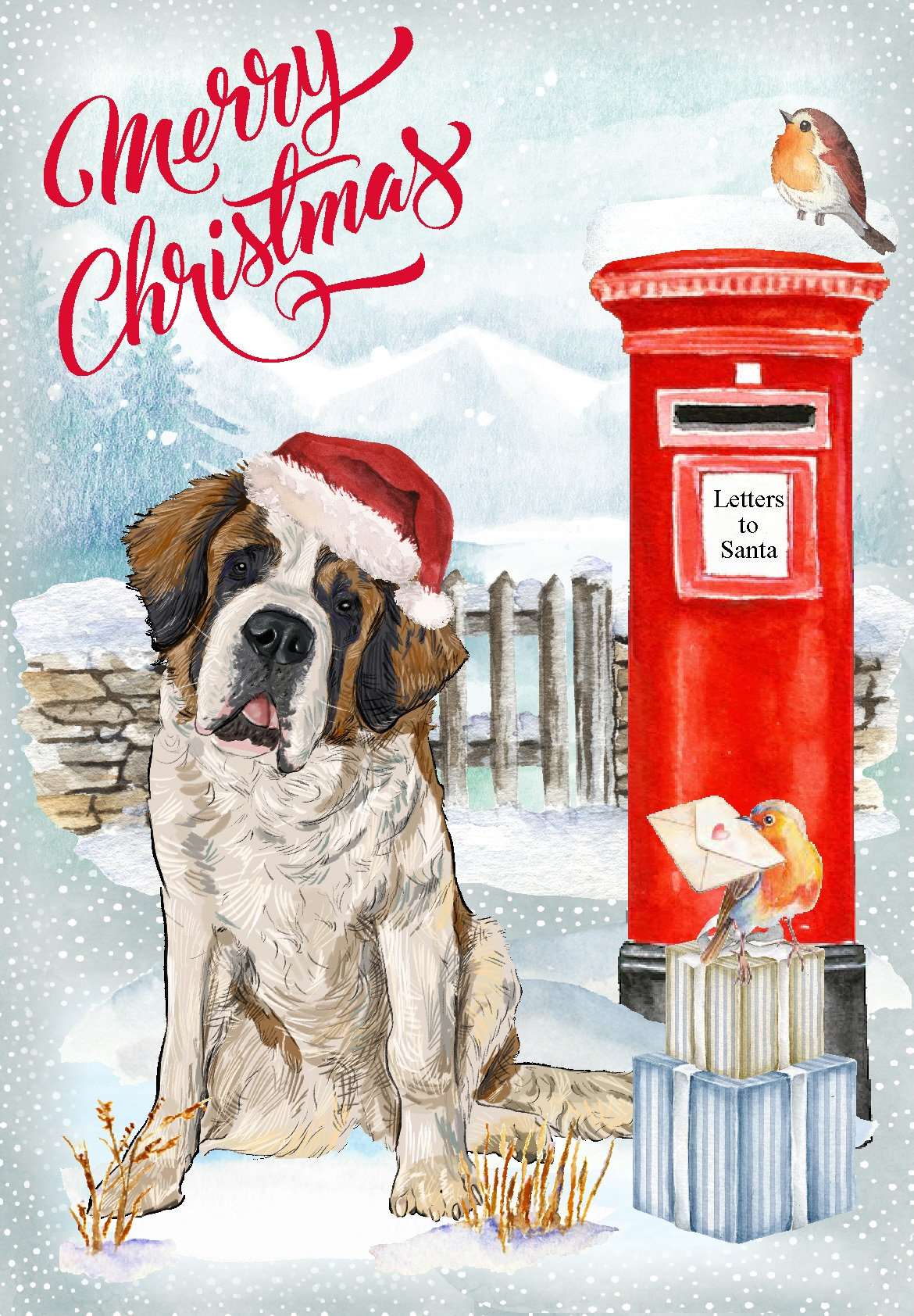 Modèle Vierge De Lettre De Noël Carré Avec Place Pour Le Texte. Carte