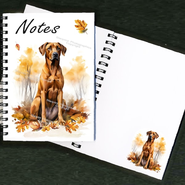 Rhodesian Ridgeback Dog Notebook/Notepad with picture on each page - Great Gift for any Dog Lover