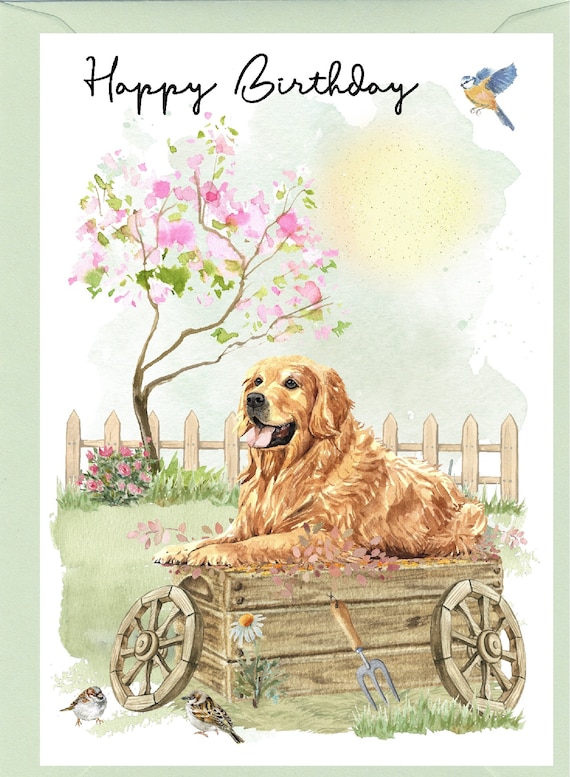 Heartline Geburtstagskarte Golden Retriever – Mit Inspirierendem Spruch, Für Hundeliebhaber