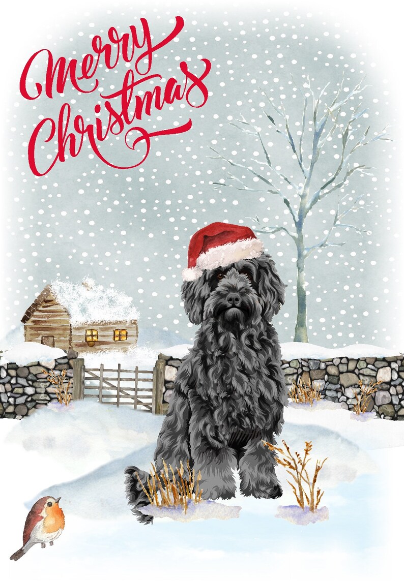 Labradoodle / Doodle Dog Christmas Card 6 X 4 Etsy