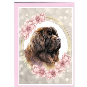 Biglietto di auguri/biglietto di auguri personalizzato per cane Terranova (marrone) (6"x4") con busta - Ideale per ogni occasione. Può essere lasciato vuoto se preferito