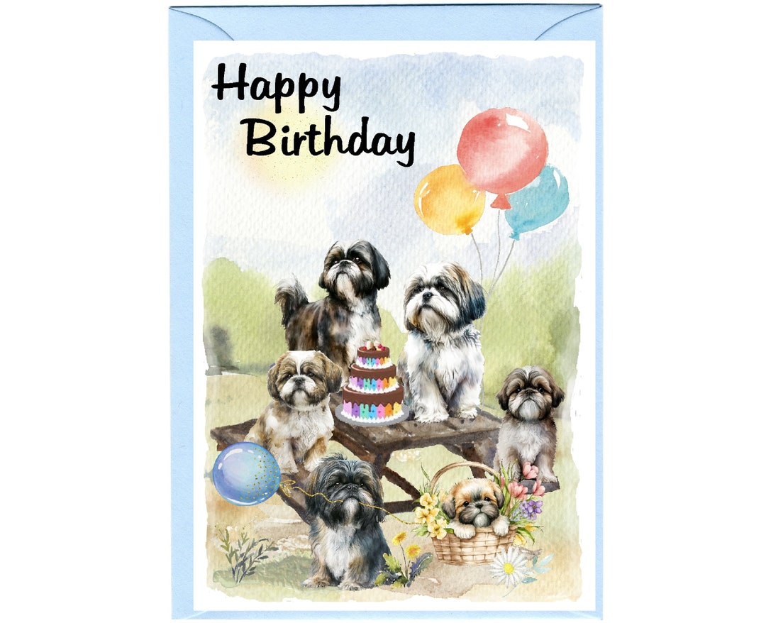 Ilustración De Shih Tzu Dog Con Juguet Y Corazon Ilustración Del