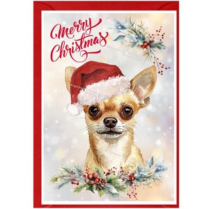 Chihuahua-Weihnachtskarte (6 "x 4") Innen leer - mit Umschlag."  Perfekter Artikel für jeden Hundeliebhaber