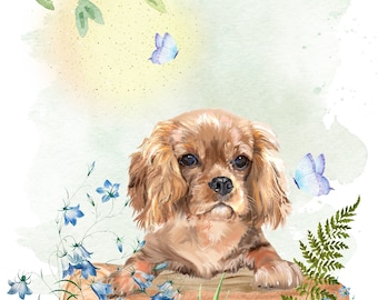 Geburtstagskarte Cavalier King Charles Spaniel – 147 X 147 Mm, Hochwertig & Umweltfreundlich