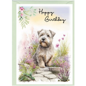 Glen of Imaal Terrier Dog "Happy Birthday" kaart (6"x 4") met envelop. Spatie binnen voor uw eigen bericht. Perfect voor elke hondenliefhebber