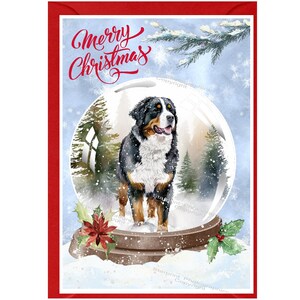 Berner Sennenhund Weihnachtskarte 15 x 10 cm Innen leer - mit Umschlag.  Perfekter Artikel für jeden Hundeliebhaber
