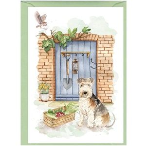 Gepersonaliseerde Lakeland Terrier Dog wenskaart /Notelet (6" x 4") met envelop - Ideaal voor elke gelegenheid. Kan indien gewenst leeg gelaten worden