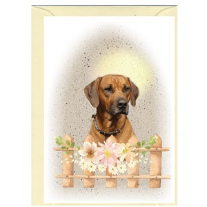 Rhodesian Ridgeback Dog Blank Card /notelet (6