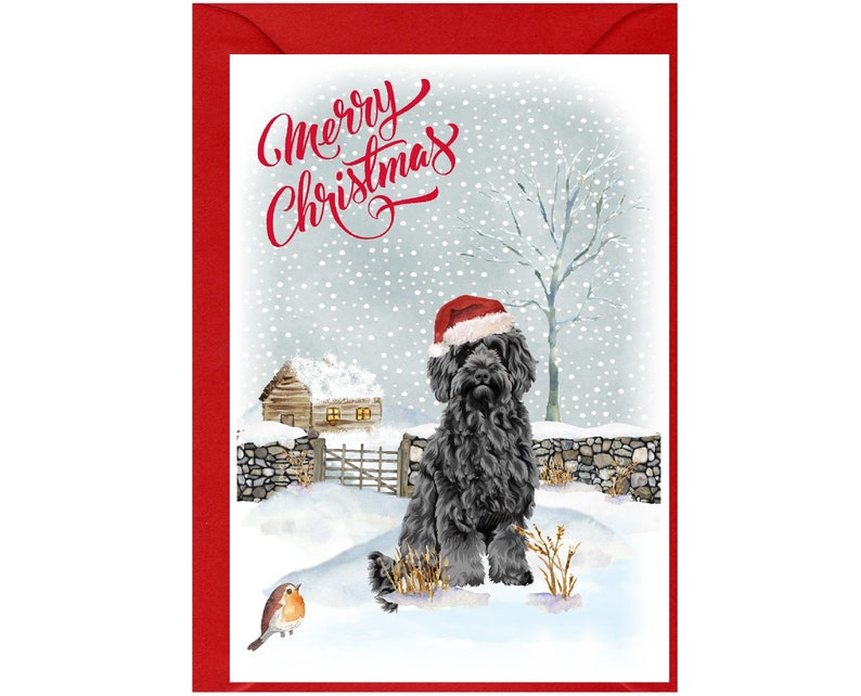 Adorable Labrador Chrstmas Card For Dog Lovers Cute Xmas Greetng Card