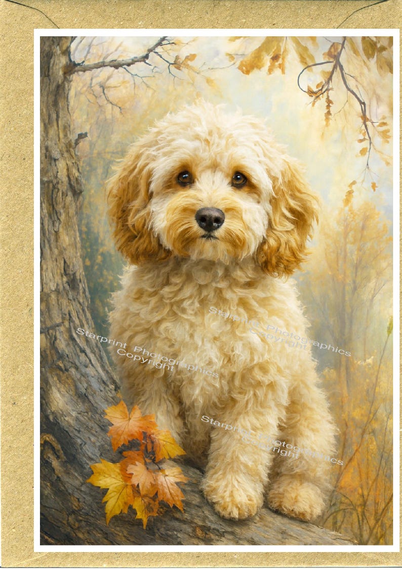 Personalised Cockapoo / Doodle Dog Greetings Card /notelet (6" X 4 ...