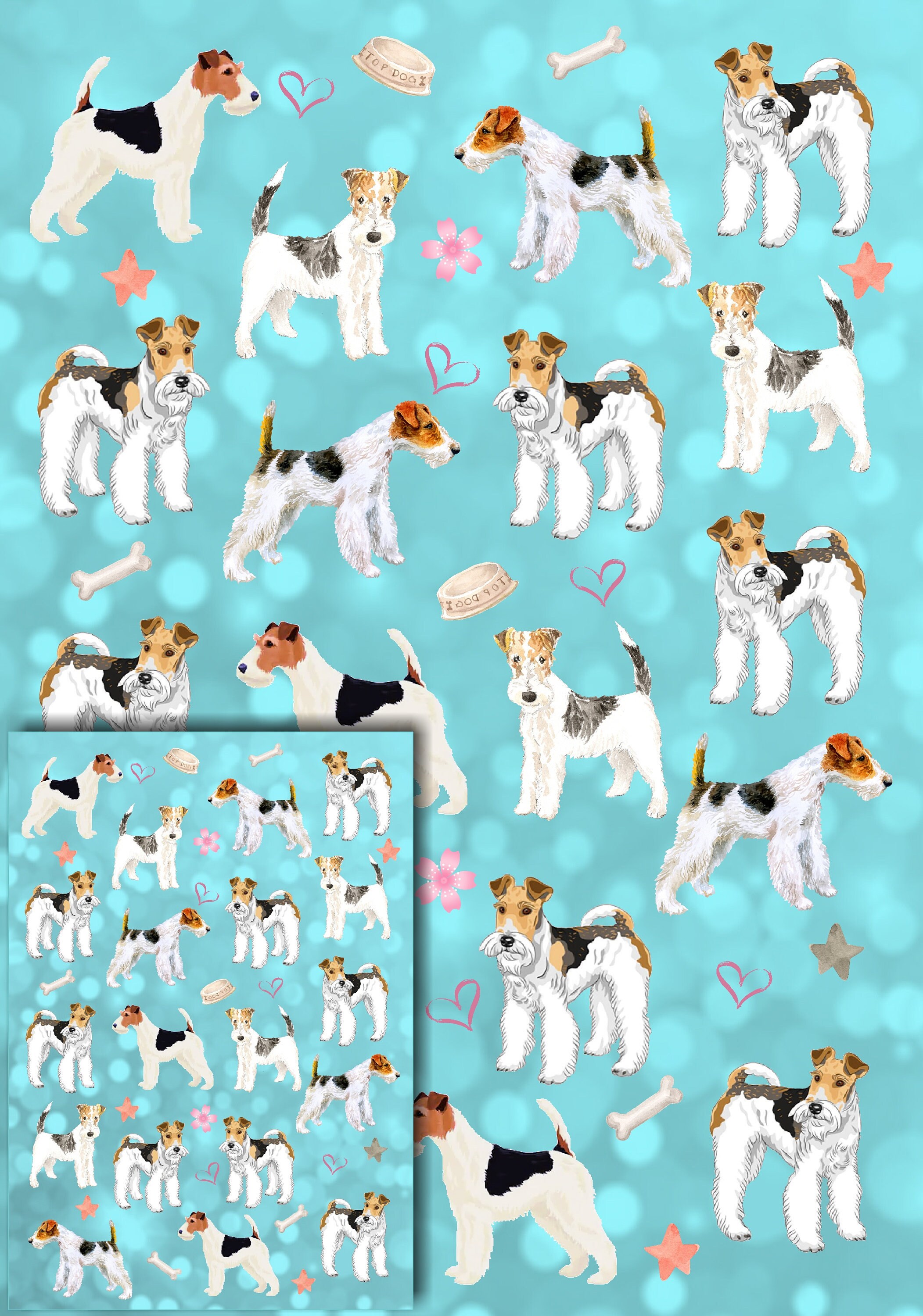 FOX TERRIER Motivstempel Mit Kissen – Holzstempel Für Scrapbooking, Basteln & Büro