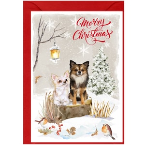 Chihuahua-Weihnachtskarte (6 "x 4") Innen leer - mit Umschlag."  Perfekter Artikel für jeden Hundeliebhaber