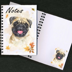 Mops Hund Notizbuch mit Bild auf jeder Seite - Tolles Geschenk für jeden Hunde-Liebhaber