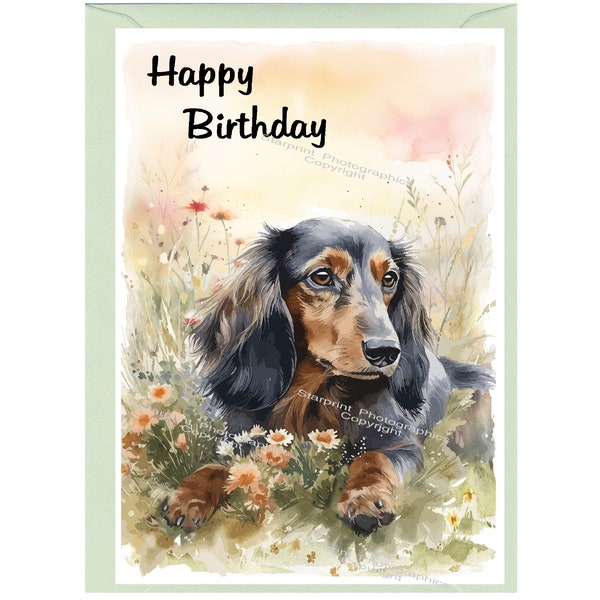 Dachshund Birthday Card - Etsy