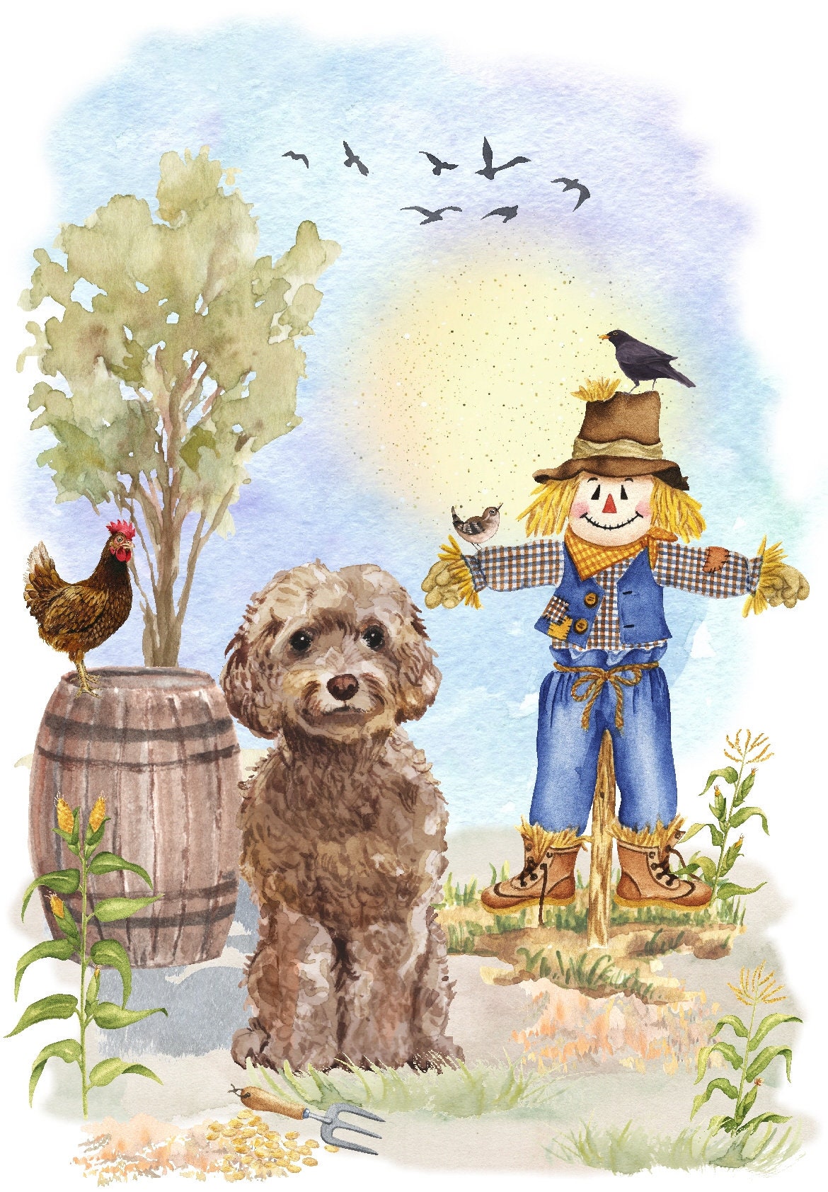 Personalised Cockapoo / Doodle Dog Blank Card /notelet (6" X 4") With ...