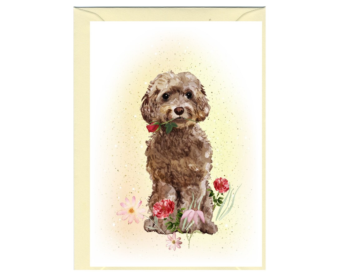 Cockapoo Photo Card Cockapoo Dog Blank Card /notelet (6
