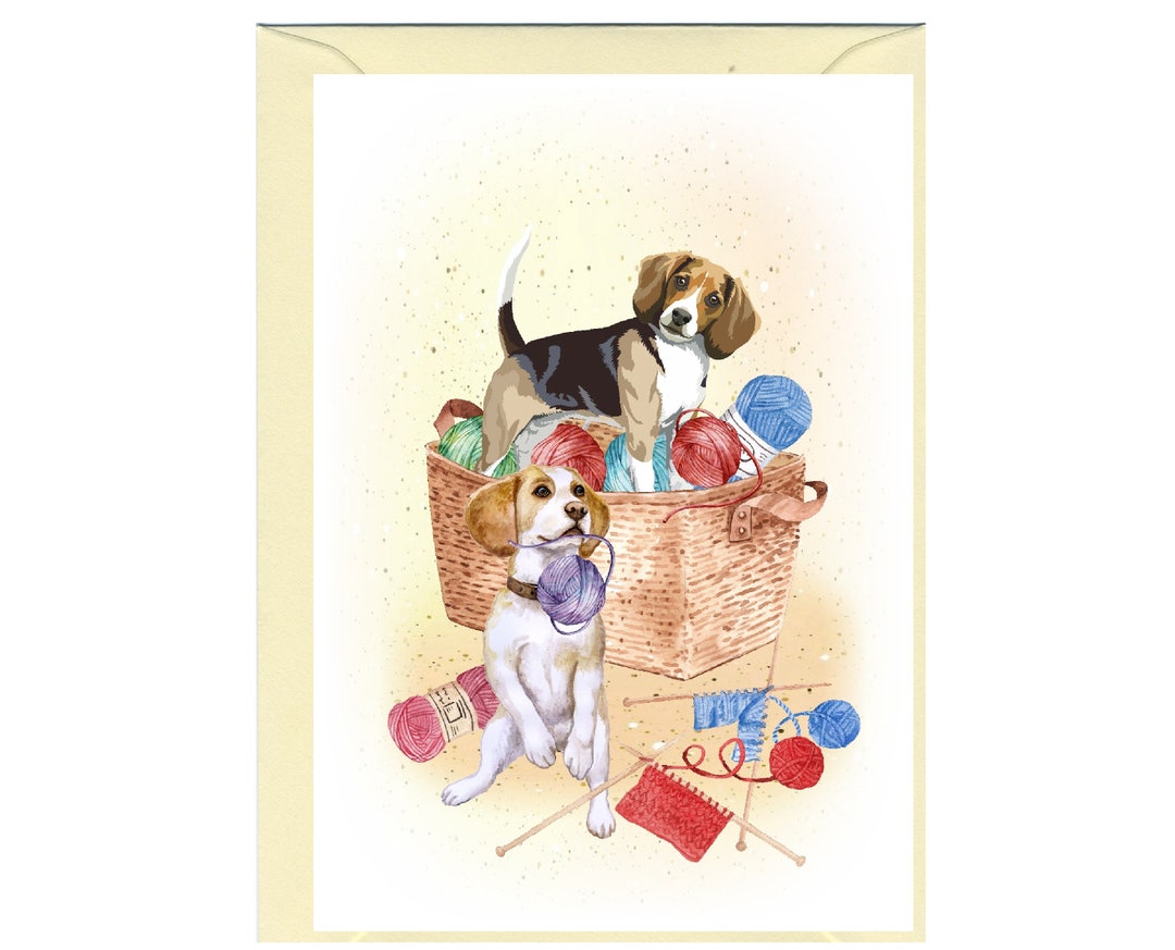 Beagle Dog Blank Card /notelet (6" X 4") With Envelope - Ideal ...