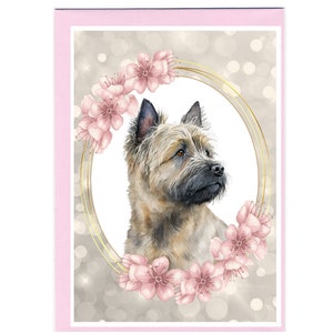 Gepersonaliseerde Cairn Terrier-hondenwenskaart (6" x 4") met envelop - ideaal voor elke gelegenheid.  Kan desgewenst leeg worden gelaten