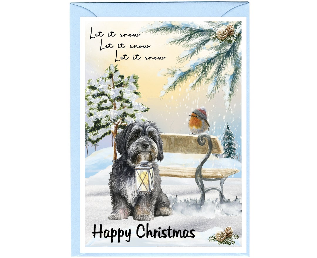 Tibetan Spaniel Dog Christmas Card (6" X 4") Blank Inside - With Envelope. Perfect Item For Any Dog Lover - View #11