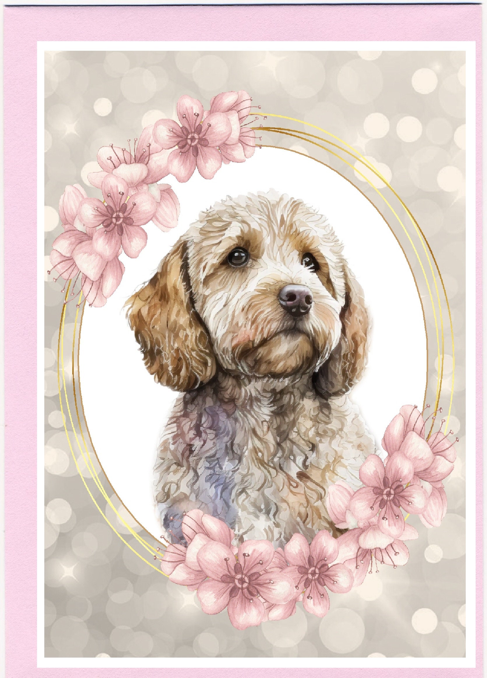 Personalised Cockapoo / Doodle Dog Greetings Card /notelet (6"x 4 ...
