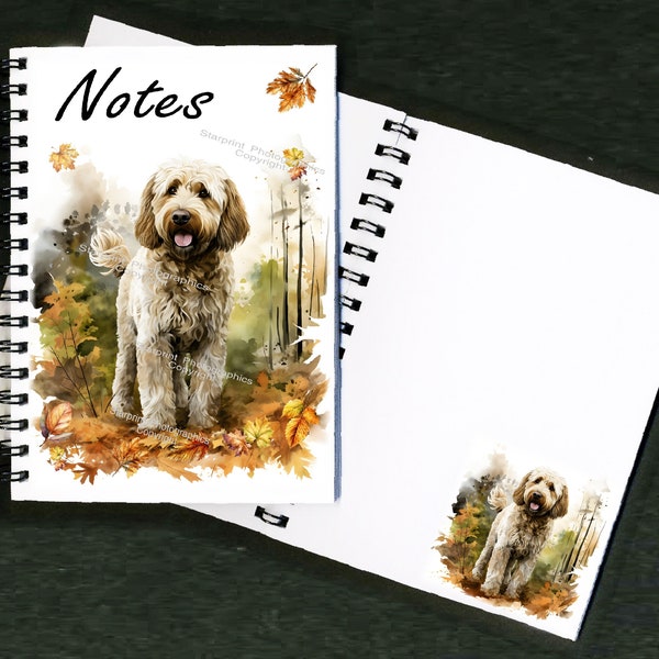 Labradoodle / Doodle Dog Notebook / Notepad with small image on each page - Great Gift for any Dog Lover