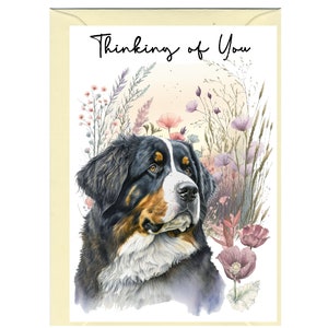 Berner Sennenhund-Karte (15 x 10 cm) mit Umschlag - Leere Innenseite für Ihre eigene Nachricht. Perfekt für jeden Hundefreund
