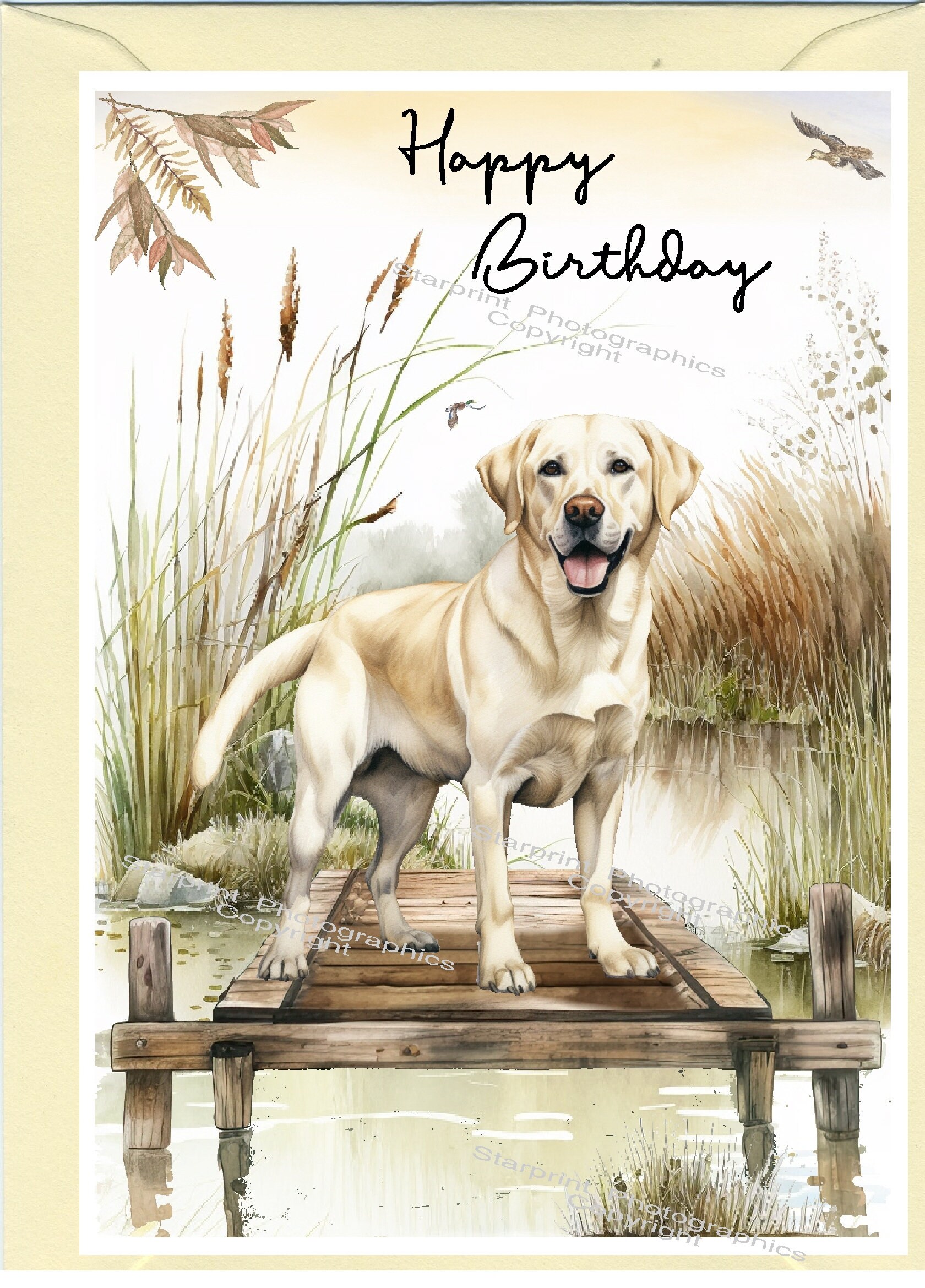 リヤドロ LLADOR HappyBirthday Labrador Retriever (yellow) Dog 