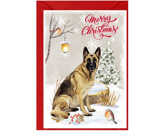German Shepherd Dog Sex Video - German Shepherd Dog Christmas Card 6 X 4 Blank Inside With Envelope.  Perfect Item for Any Dog Lover - Etsy