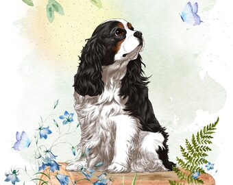 Geburtstagskarte Cavalier King Charles Spaniel – 147 X 147 Mm, Hochwertig & Umweltfreundlich