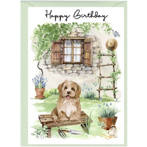 Havaneser Hund ""Happy Birthday"" - Karte (6 "x 4") mit Umschlag." Leer innen für Ihre eigene Nachricht. Perfekt für jeden Hundefreund