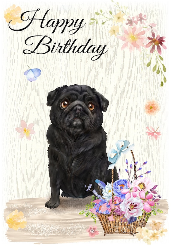 Carte D'anniversaire 31 Ans - Motif Chien Carlin Rock N Roll - Carte D
