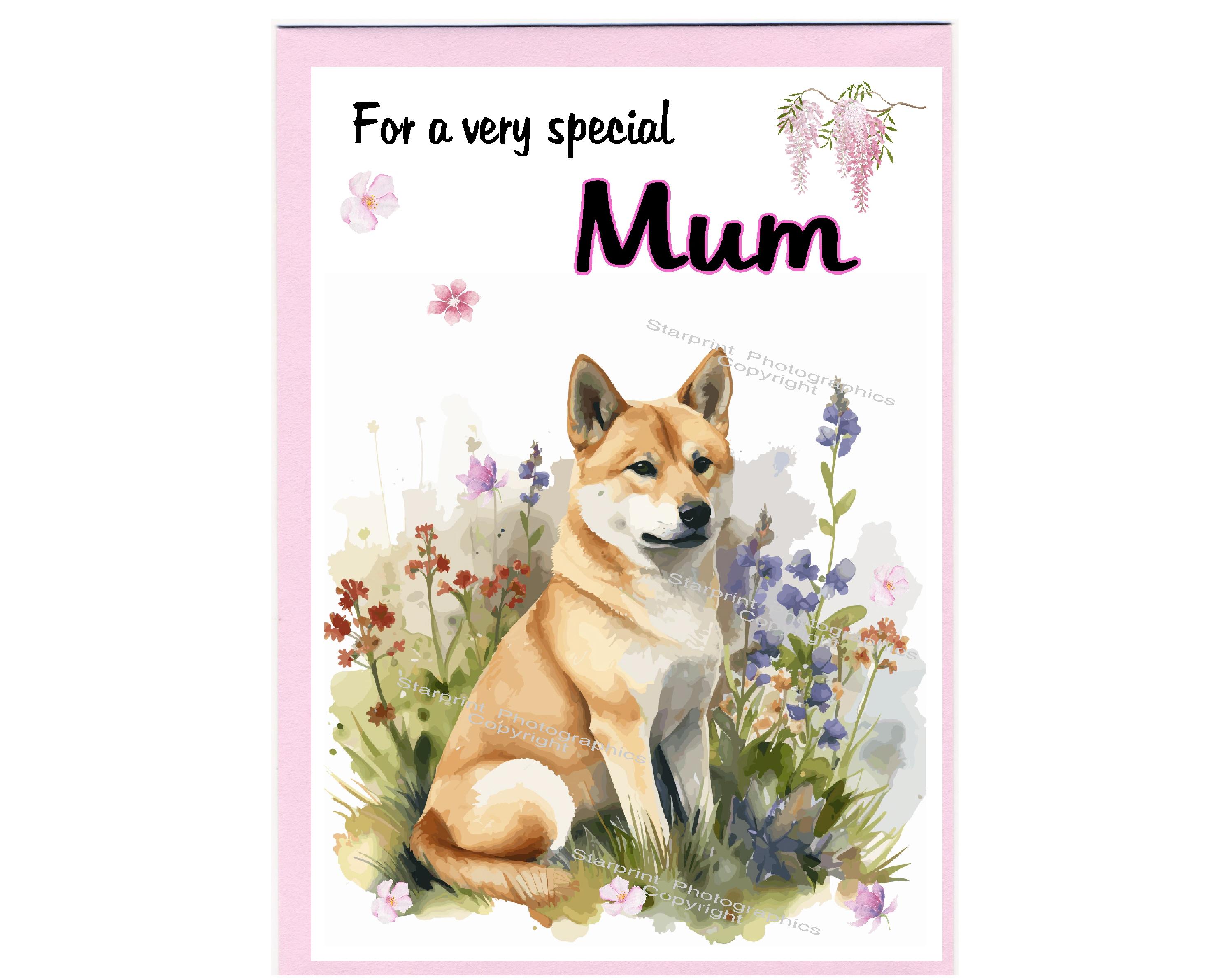 Shiba Inu Dog Blank Card /notelet for MUM (6" X 4") With Envelope ...