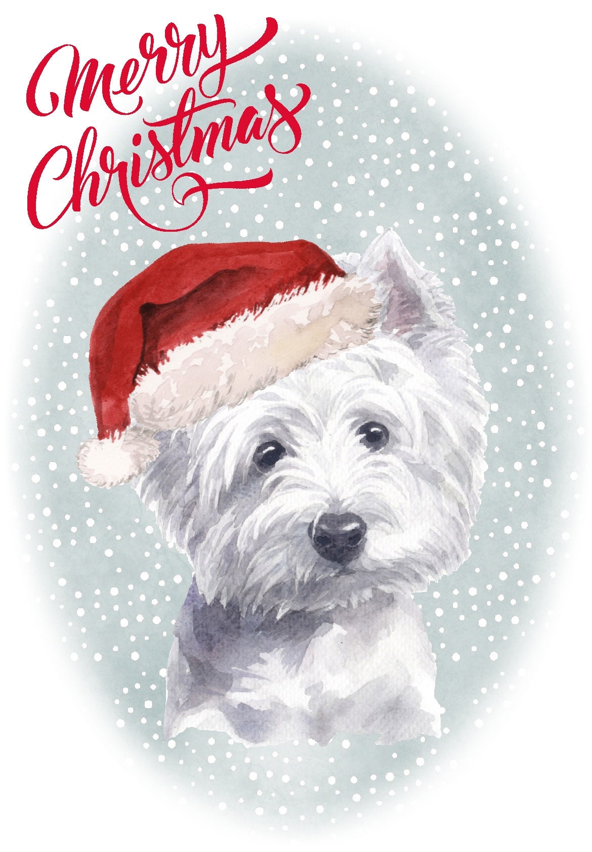 West Highland White Terrier Westie Dog Christmas Card (6