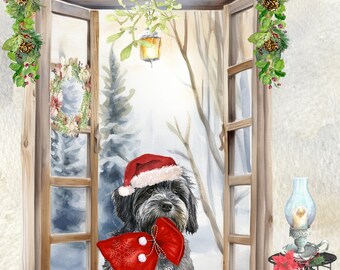 Tibetan Spaniel Dog Christmas Card (6" X 4") Blank Inside - With Envelope. Perfect Item For Any Dog Lover - View #8
