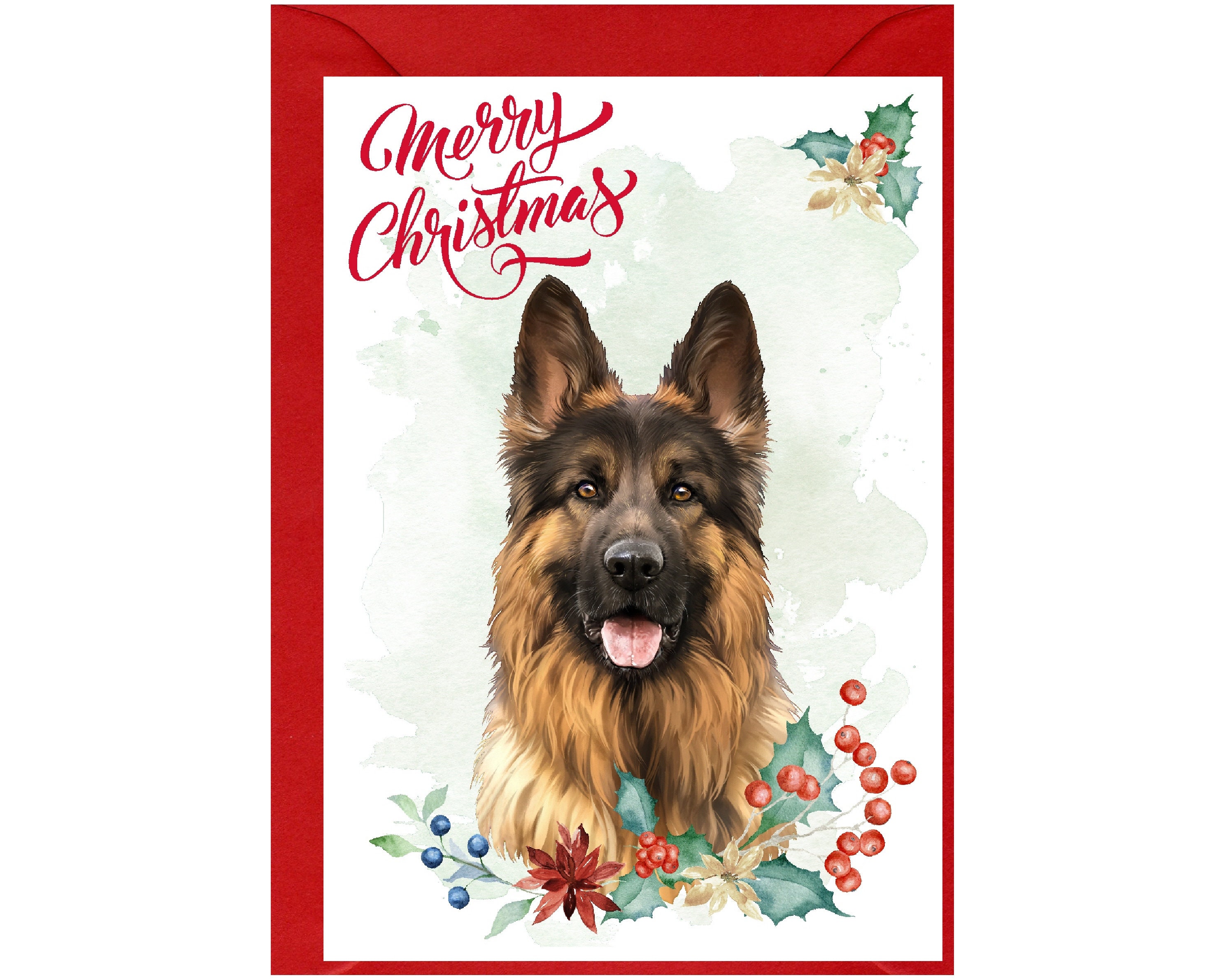 German Shepherd Dog Christmas Card 6