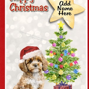 Personalised Cavapoo / Doodle Dog Christmas Card 6 X - Etsy UK