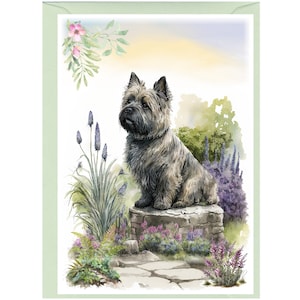 Personalisierte Cairn Terrier Dog Grußkarte / Notelet (6 "x 4"") mit Umschlag - Ideal für jeden Anlass. Kann auch leer bleiben wenn gewünscht
