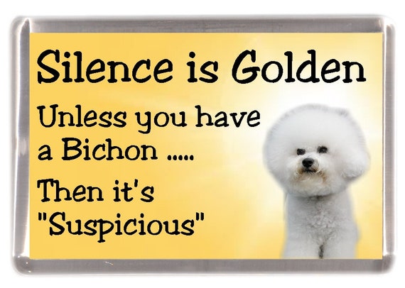 BICHON FRISE Rap Sheet FRIDGE MAGNET New DOG Funny